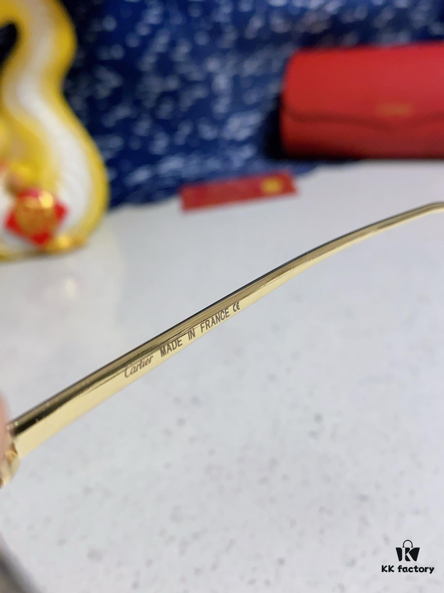 Cartier 2025 Newest Metal Square Sunglasses for Men and Women, European and American Retro Trend Small Frame Leopard Design Fashionable Eyewear CT0473S