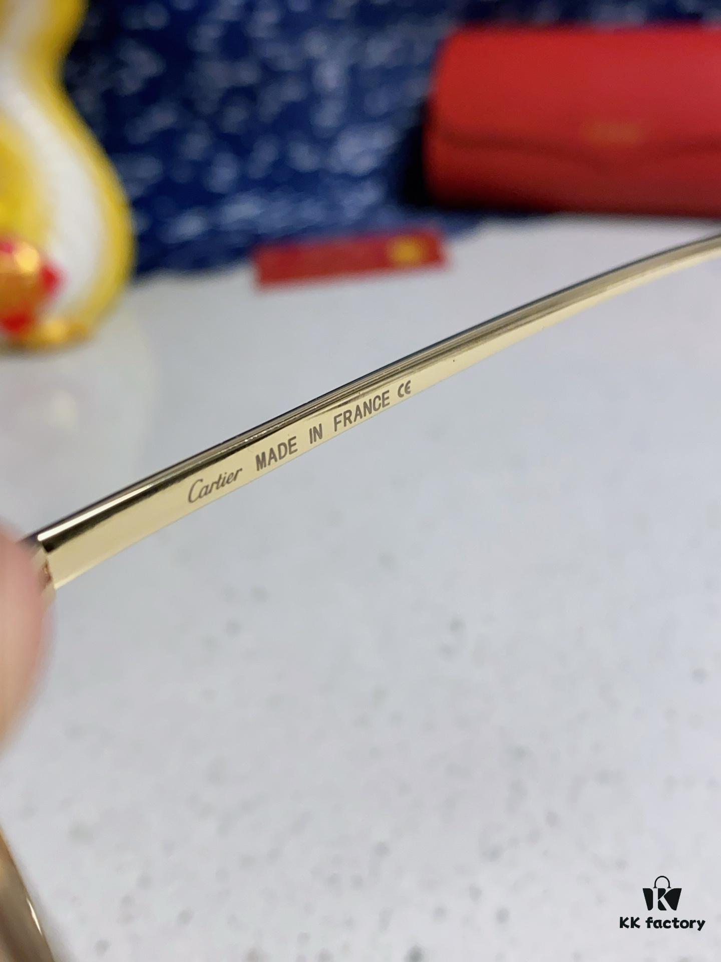 Cartier 2025 Latest Metal Square Sunglasses for Men, European and American Retro Trend Small Frame Leopard Design Unisex Fashion Sunglasses CT0473S