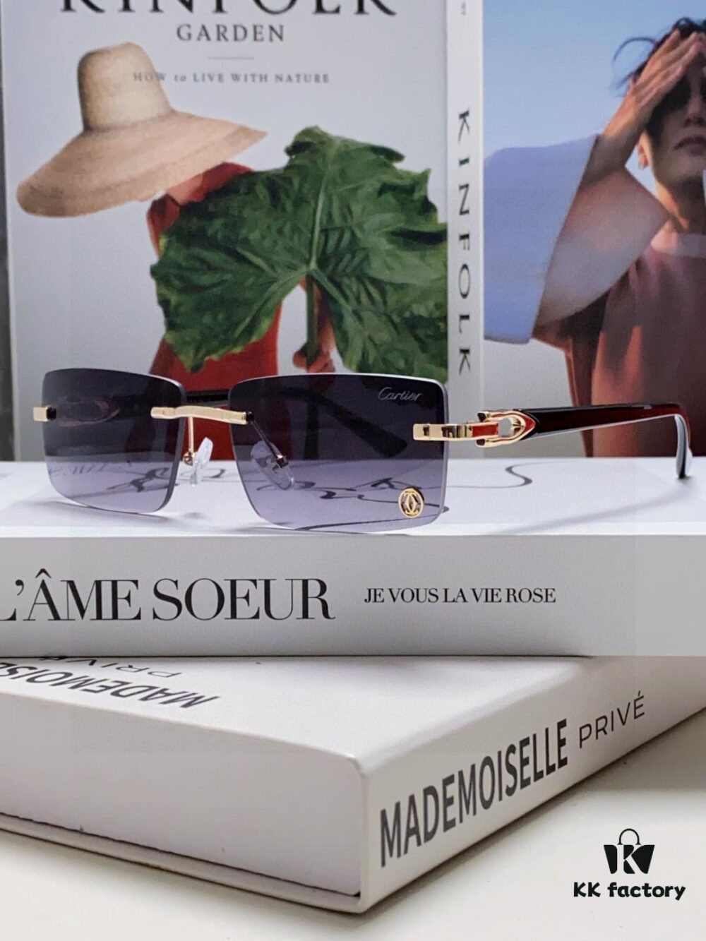 Cartier 2025 New Unisex Frameless Fashion Blue Light Blocking HD Ultra-light Lightweight Youth-style Portable Eyeglasses, Sunglasses