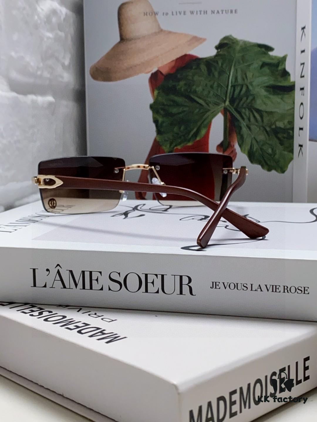 Cartier 2025 New Unisex Frameless Fashion Blue Light Blocking HD Ultra-light Youthful and Portable Eyeglasses, Sunglasses