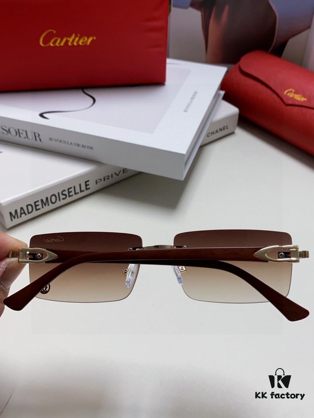 Cartier 2025 New Unisex Frameless Fashion Blue Light Blocking HD Ultra-light Youthful and Portable Eyeglasses, Sunglasses