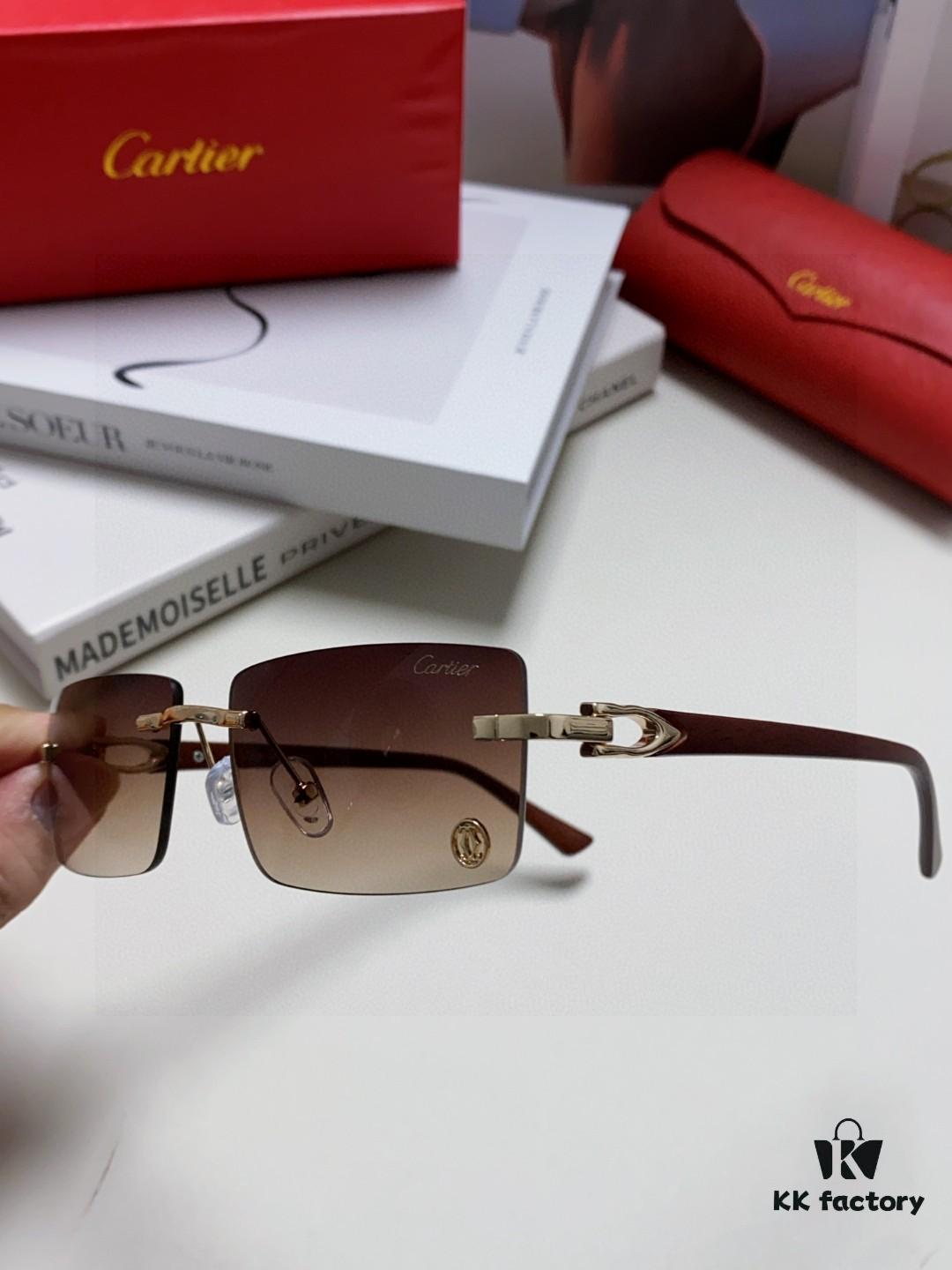 Cartier 2025 New Unisex Frameless Fashion Blue Light Blocking HD Ultra-light Youthful and Portable Eyeglasses, Sunglasses