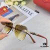Cartier Frog-Shaped Sunglasses Fashion Ins Frameless Sun Glasses UV Protection Shade Glasses for Beach Photo