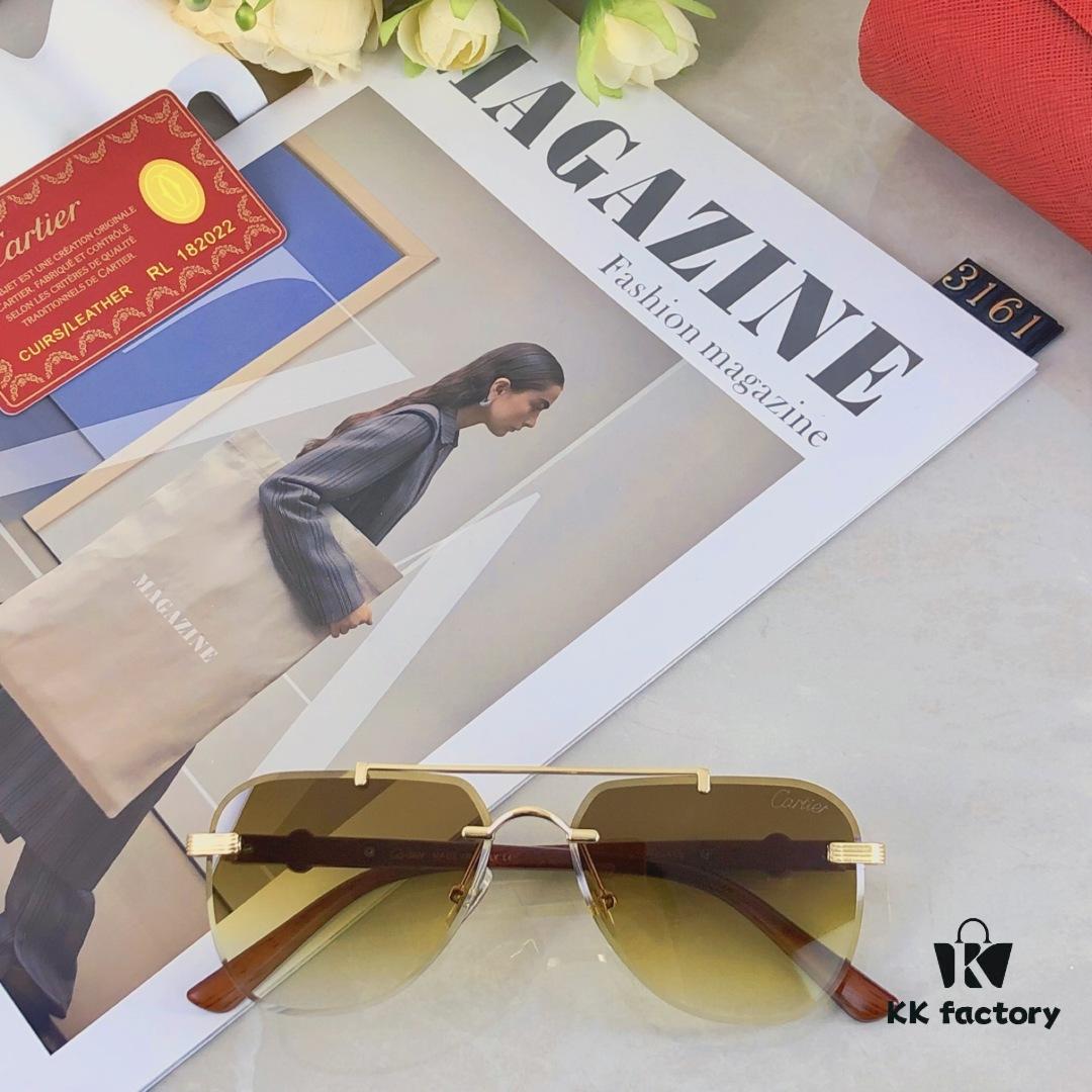 Cartier Frog-Shaped Sunglasses Fashion Ins Frameless Sun Glasses UV Protection Shade Glasses for Beach Photo