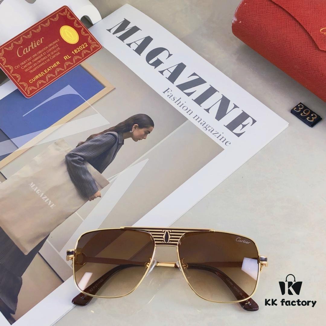 Cartier New Square Frame Sunglasses for Men 2025 Fashion Metal Sun Glasses for Women UV Protection Sunglasses