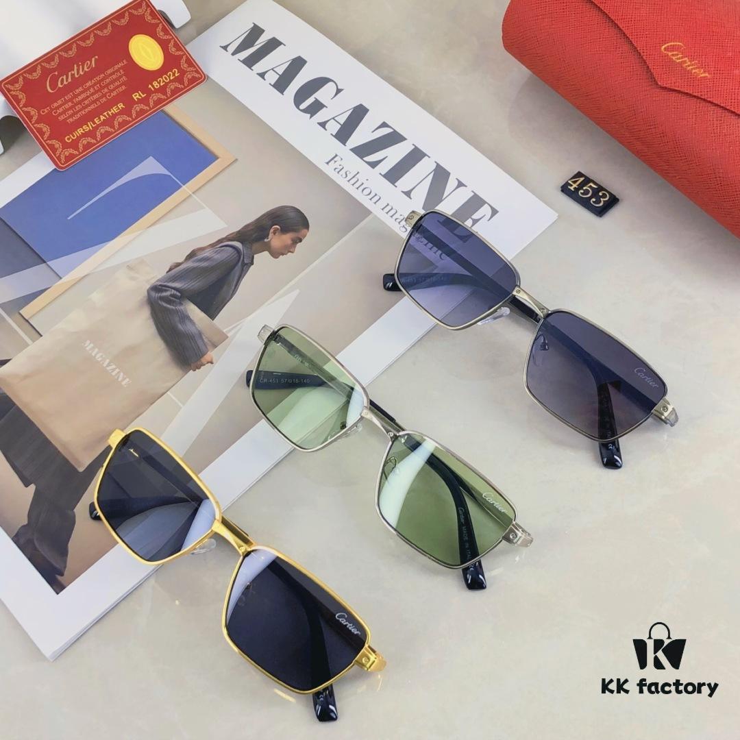 Cartier-style Hong Kong Retro Chic Cat-Eye Narrow Frame Sunglasses for Men and Women, Fashionable Unisex Sun Glasses for Street Photography and Nightlife