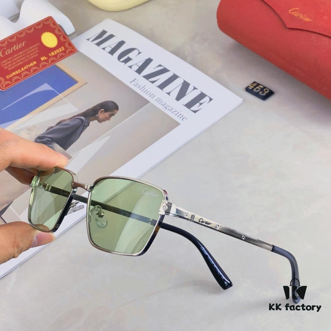 Cartier-style Hong Kong Retro Chic Cat-Eye Narrow Frame Sunglasses for Men and Women, Fashionable Unisex Sun Glasses for Street Photography and Nightlife