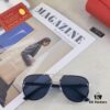 Cartier New Retro Fashion Metal Sunglasses Half-Rim Double Bridge Unisex Aviator Shades