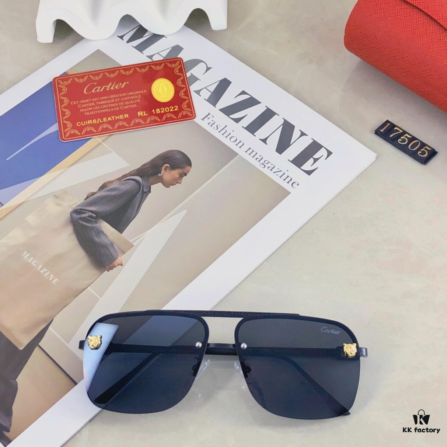 Cartier Vintage Men's Metal Double-Bridge Sunglasses, Bold Business-Style Driver UV400 UV-Protection Sun Glasses