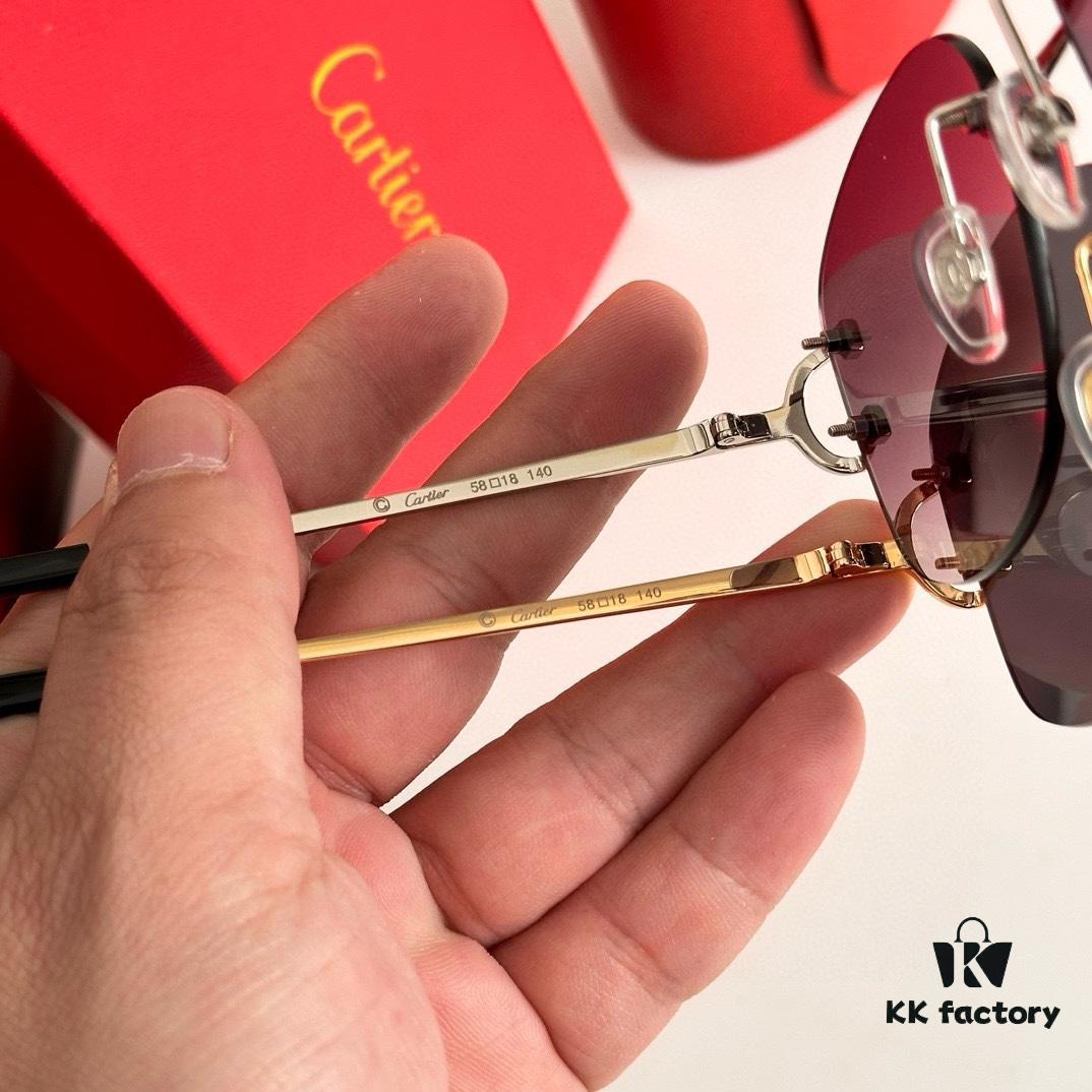 110 ‼️ Original Cartier MODEL: CT0032RS SIZE: 52-19-145 Sunglasses