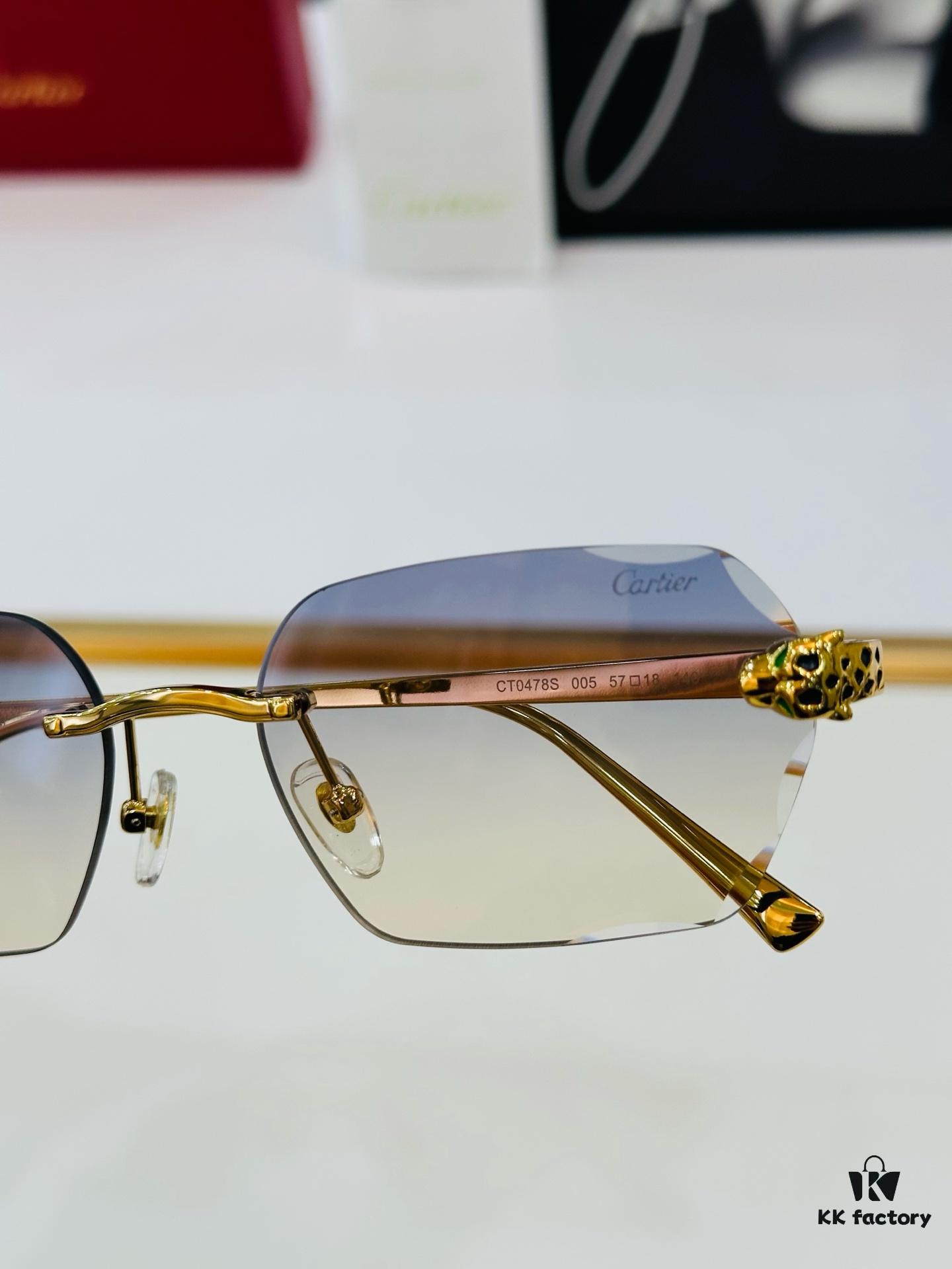 New Arrival Cartier Model CT0478S Size 57-18-140 High-Quality Brand Iconic Driving Sunglasses