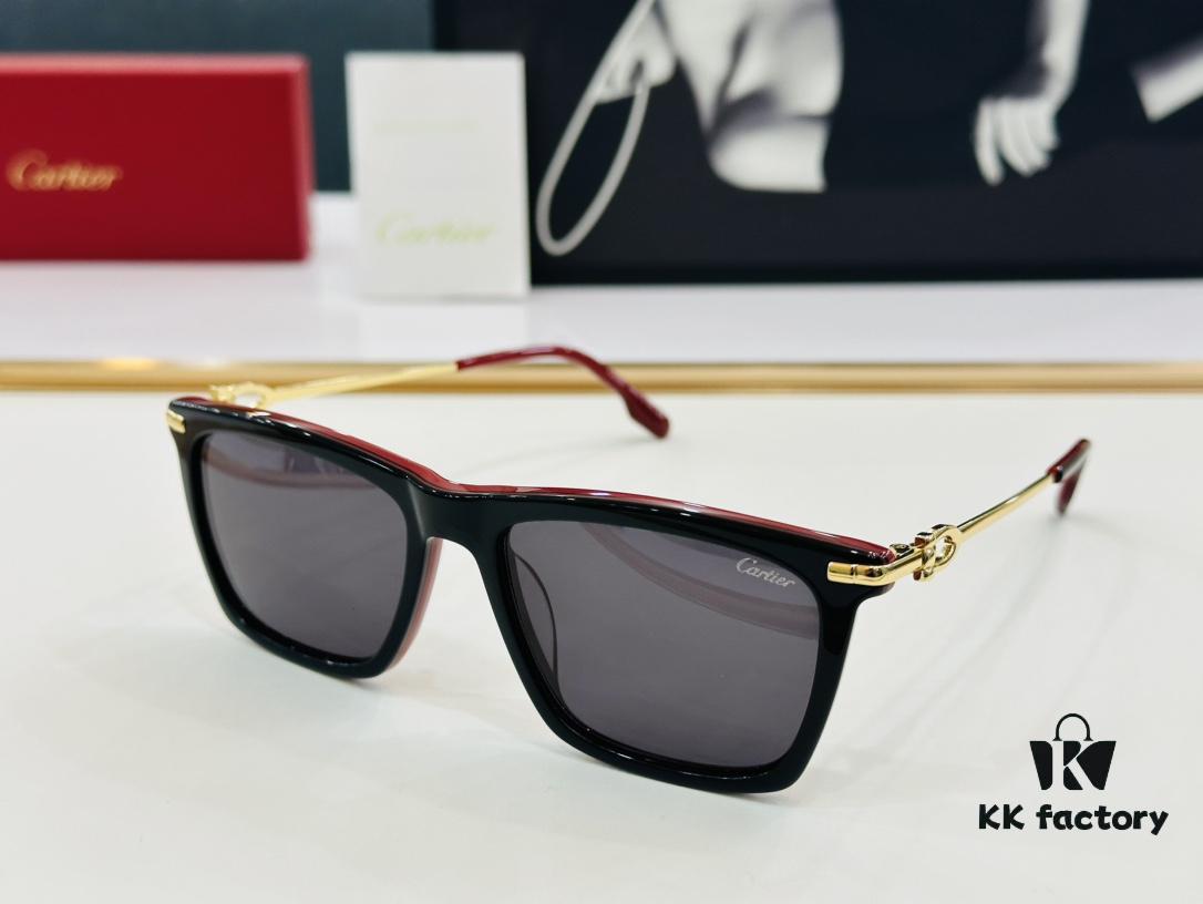 Cartier CT0516 Size: 55□17-145, Small Frame, Universal Fit, Minimalist and Elegant, Stylish Unisex Eyewear for Fashion and Daily Wear
