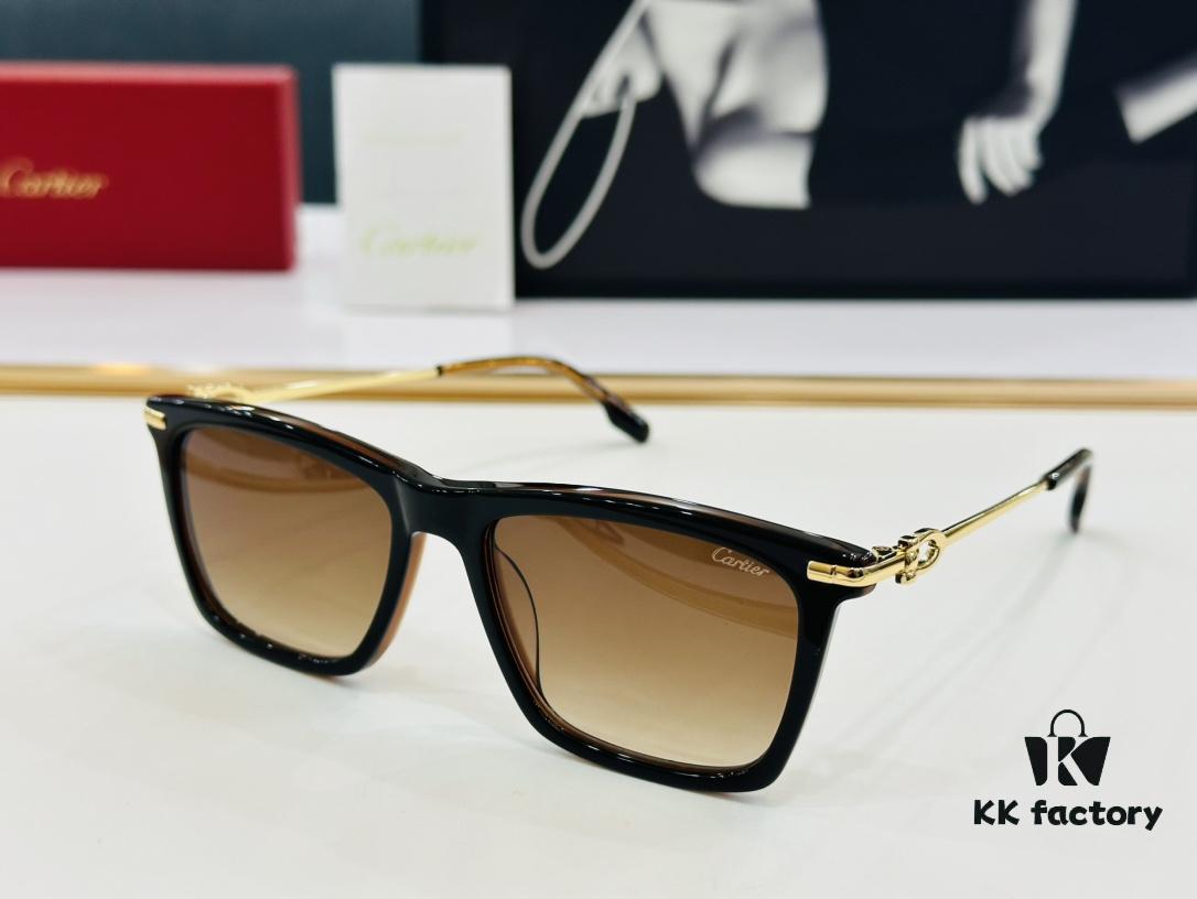 Cartier CT0516 Size: 55□17-145, Small Frame, Universal Fit, Minimalist and Elegant, Stylish Unisex Eyewear for Fashion and Daily Wear