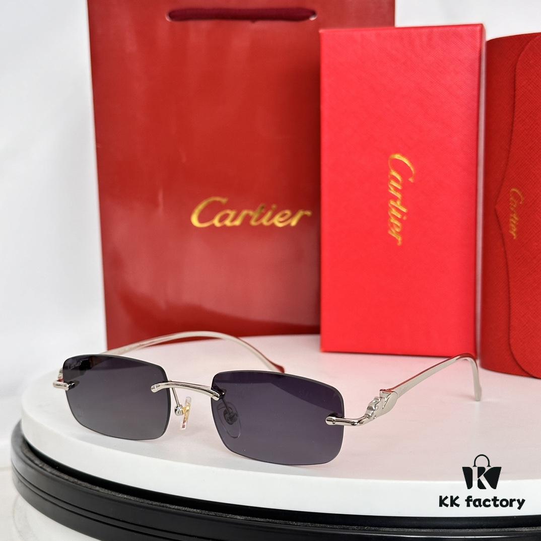CARTIER Metal Frame Sunglasses Model CT00061 Size 55-18-145