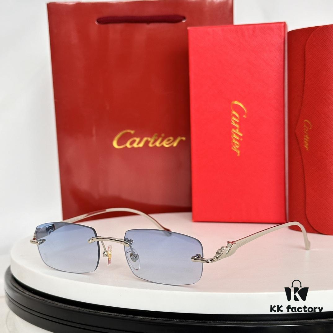 CARTIER Metal Frame Sunglasses Model CT00061 Size 55-18-145