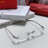 Cartier 2024 New Frameless Panther Eyeglasses for Men, Lightweight Prescription Frames for Large Faces, Suitable for Optical Lenses, Sunglasses or Reading Glasses