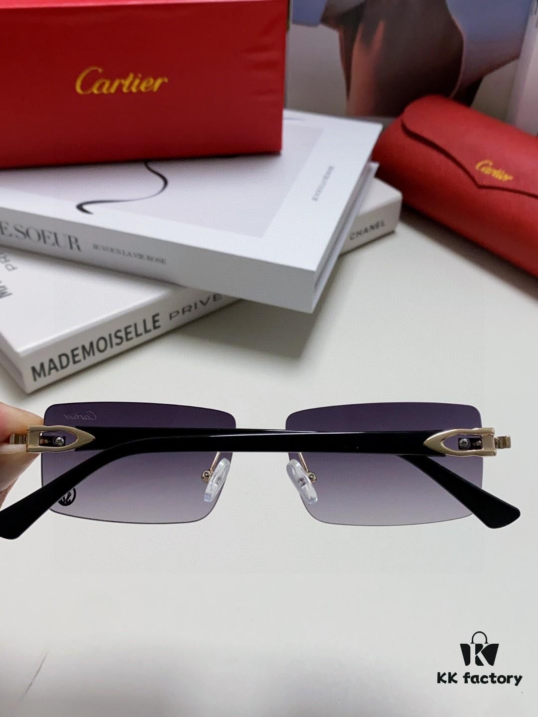 Cartier 2024 New Unisex Frameless Lightweight Blue Light Blocking HD Reading Glasses, Portable Fashion Eyewear