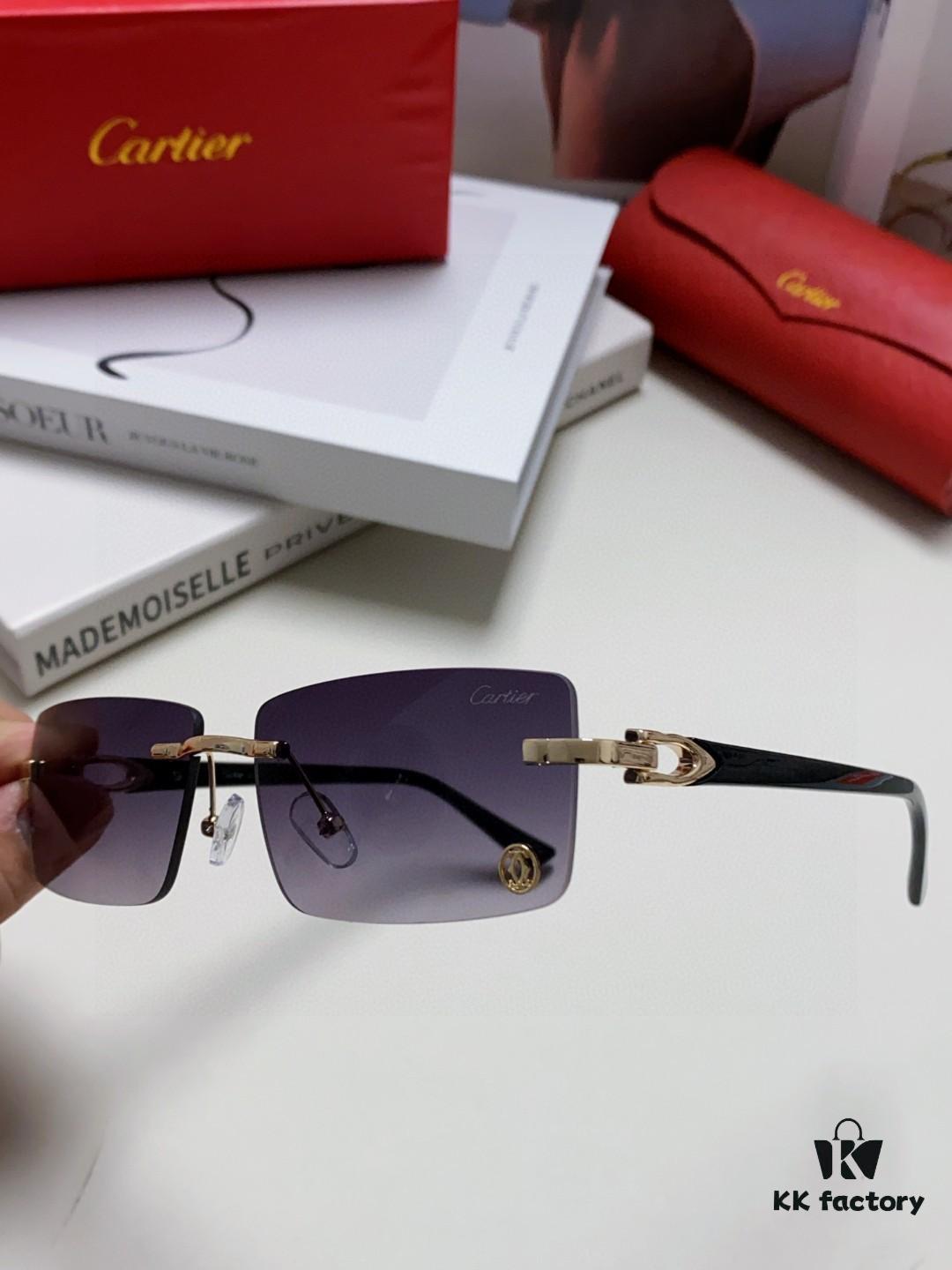 Cartier 2024 New Unisex Frameless Lightweight Blue Light Blocking HD Reading Glasses, Portable Fashion Eyewear