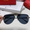 Cartier 2024 New Round Frame Unisex Luxury European and American Style Aviator Engraved Sunglasses