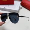 Cartier 2024 New Round Frame Unisex Luxury European and American Style Aviator Engraved Sunglasses