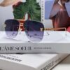 Cartier 2024 New Round Frame Unisex European Luxury Aviator Engraved Sunglasses