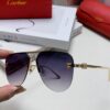 Cartier 2024 New Round Frame Unisex European Luxury Aviator Engraved Sunglasses
