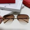 Cartier 2024 New Round Frame Unisex Luxury European and American Style Aviator Engraved Sunglasses