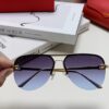 Cartier 2024 New Round Frame Unisex Luxury European and American Style Aviator Engraved Sunglasses