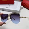 Cartier 2024 New Round Frame Unisex Luxury European and American Style Aviator Engraved Sunglasses