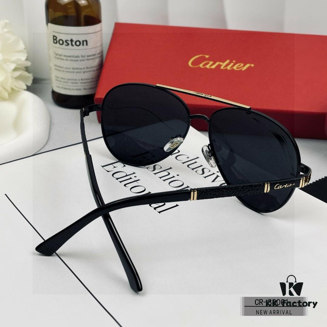 French Cartier - Cartier | Polarized Sunglasses for Men with Polylens Lenses by Polaroid | Lightweight Metal Frame Comfortable to Wear | Ideal for Driving, Travel and Outdoor Fashion