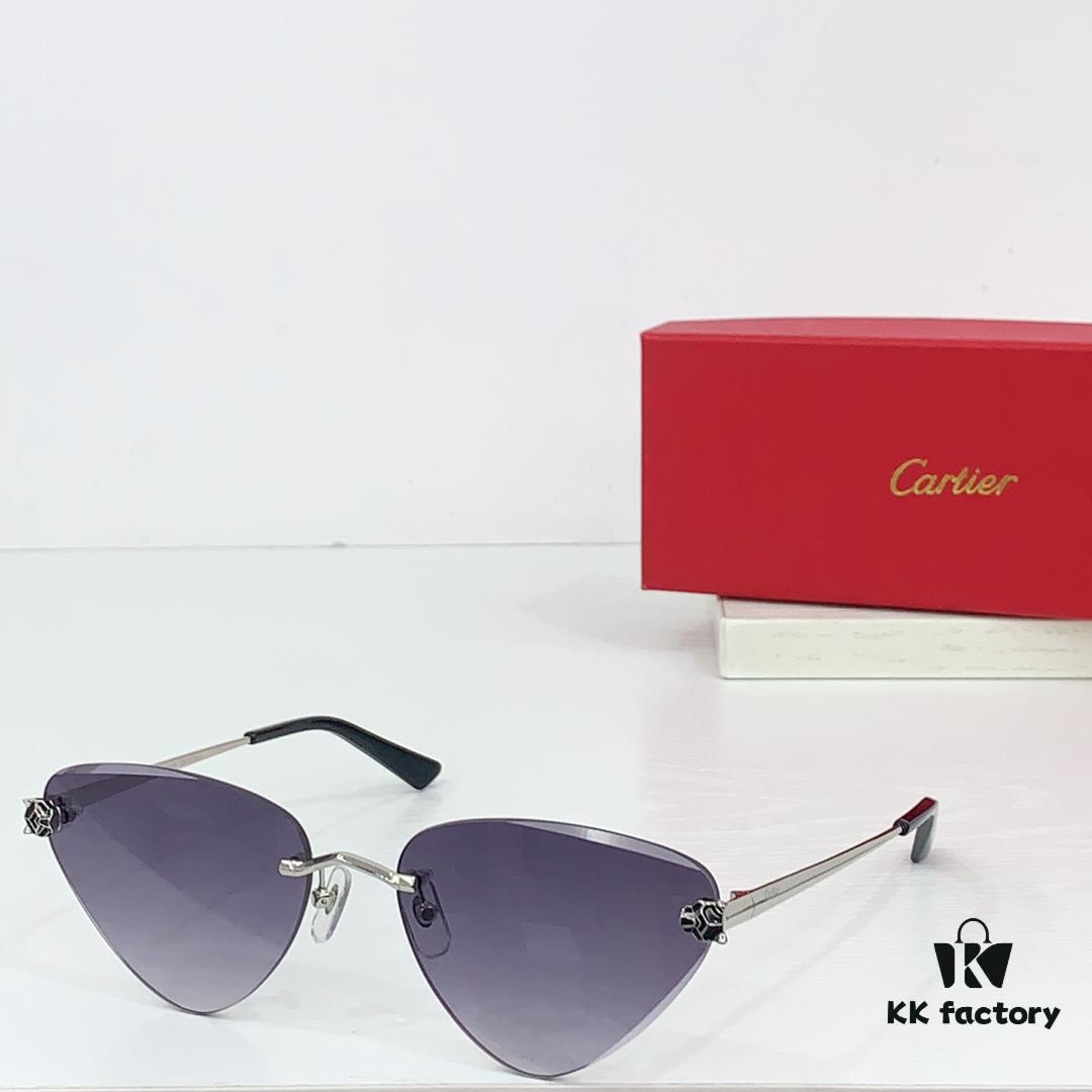 160 Cartier Gold-Tone Plated PANTHÈRE DE CARTIER SUNGLASSES CT0399S Size: 62□15-145
