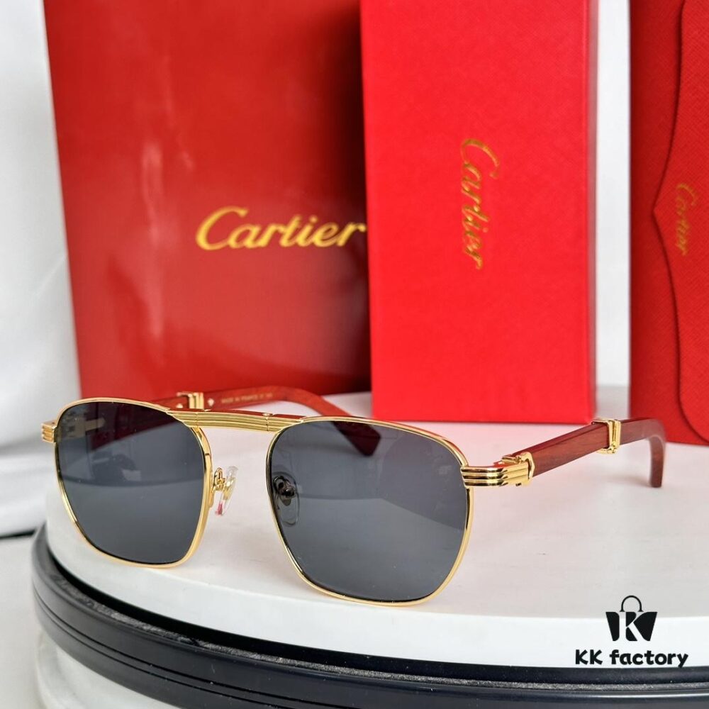 CARTIER Folding Sunglasses Model ESW00659 Size 54-22-145
