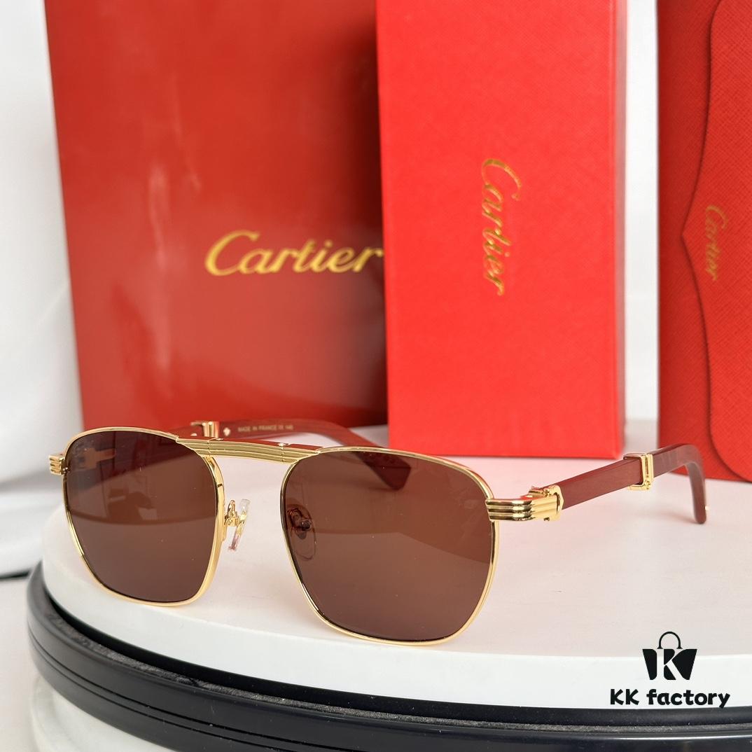 CARTIER Folding Sunglasses Model ESW00659 Size 54-22-145