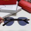 Cartier 2024 New Fashion Frameless Sunglasses with Retro Leopard Head Decoration, Celebrity-Inspired Square Sunglasses for Men and Women, UV-Protective Unisex Eyewear