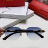 Cartier 2024 New Fashion Frameless Sunglasses with Retro Leopard Head Decoration, Celebrity-Inspired Square Sunglasses for Unisex, Anti-Glare Sun Protection