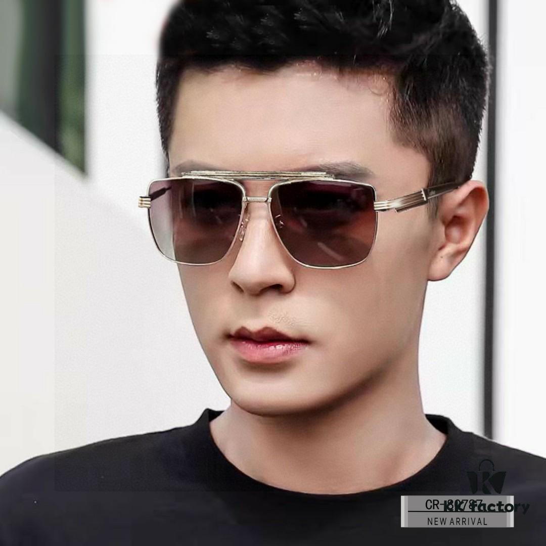 Cartier France - Polarized Sunglasses with Polylite Lenses, Lightweight Metal Frame, Unisex Design for Driving and Travel