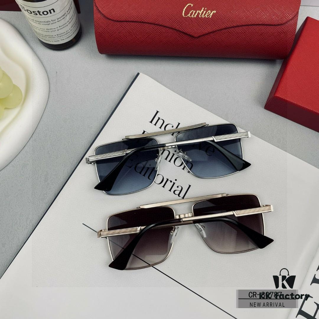 Cartier France - Polarized Sunglasses with Polylite Lenses, Lightweight Metal Frame, Unisex Design for Driving and Travel