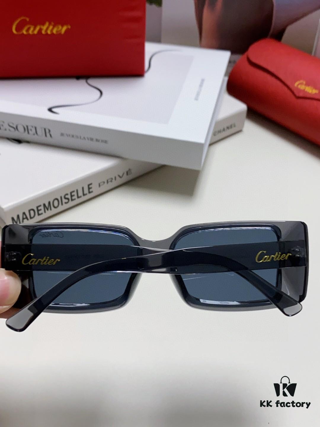 Cartier Unisex Sunglasses, Timeless Leopard Logo Design, Simple and Elegant Frame, Universal Fit for All Face Shapes