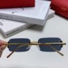 Cartier 2024 New Arrival Square Frameless Cut-Out Sunglasses for Women, Slimming, Fashionable European and American Style, Instagram-Worthy Street Snap Chic Sunglasses, Stylish Small Eyewear