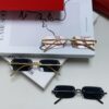 Cartier 2024 New Arrival Square Frameless Cut-Out Sunglasses for Women, Slimming, Fashionable European and American Style, Instagram-Worthy Street Snap Chic Sunglasses, Stylish Small Eyewear