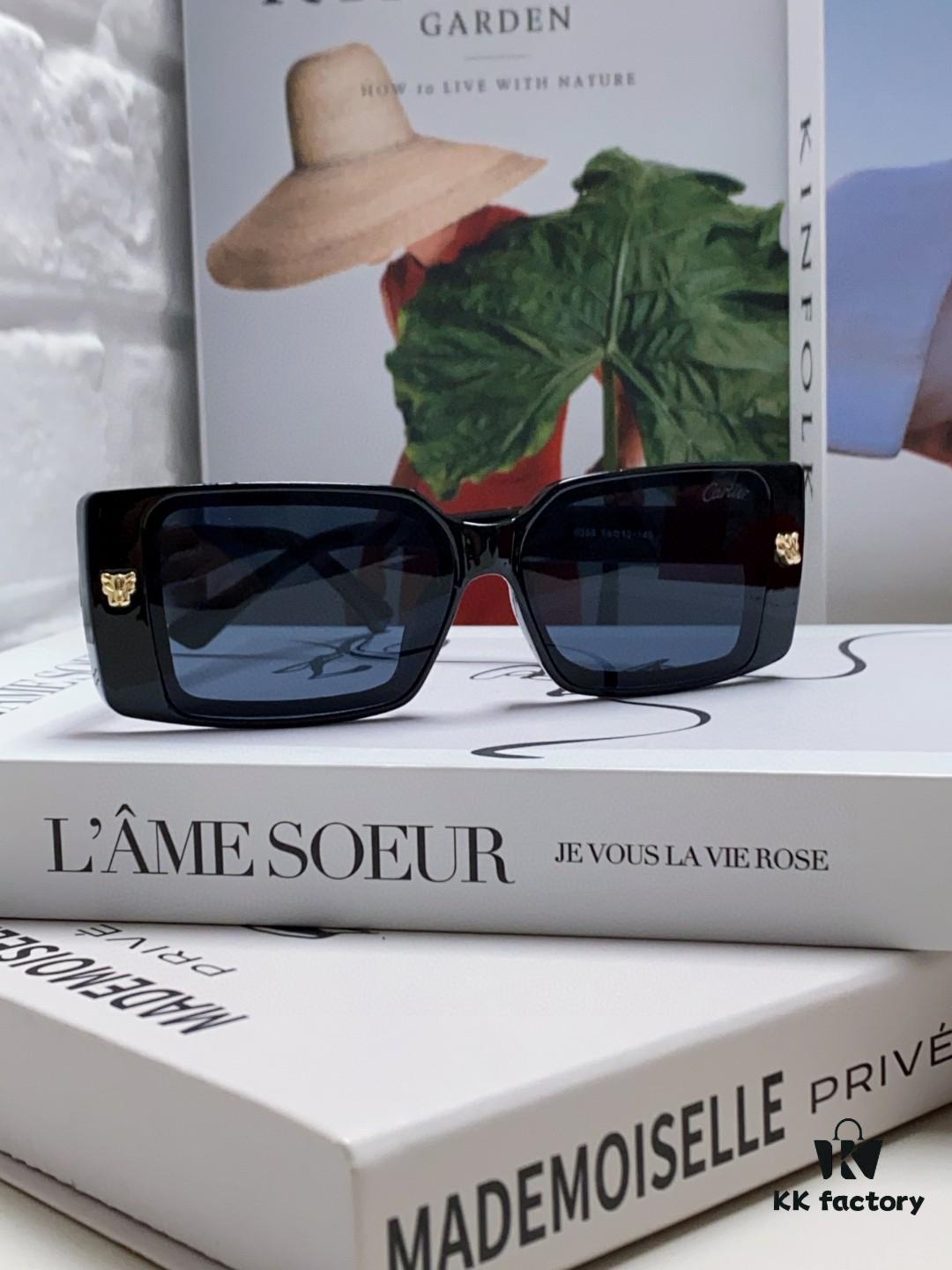 Cartier Unisex Sunglasses, Stylish Leopard Logo Frame, Universal Fit, Minimalist and Elegant Design