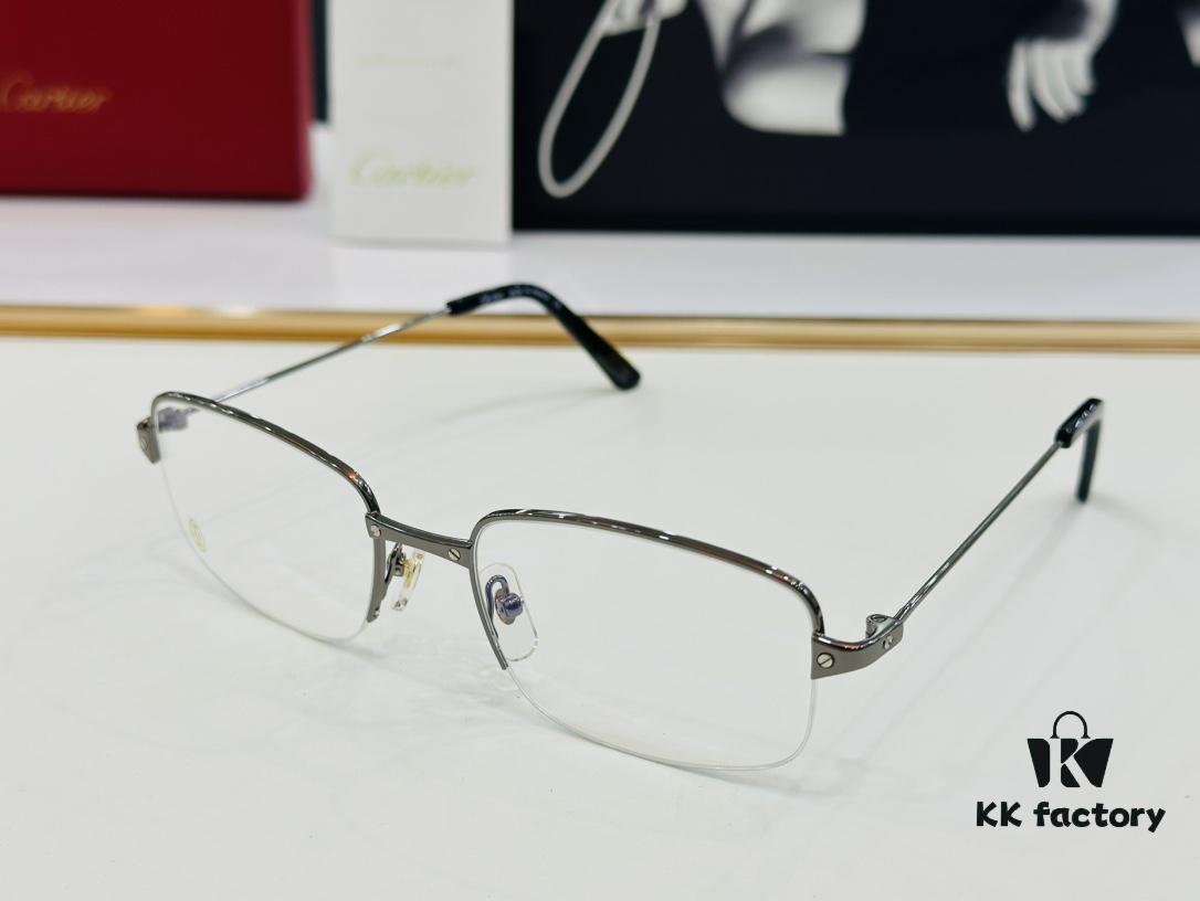 Cartier CT0406O Size 56□20-145 Men's Sunglasses – Universal Fit, Comfortable Wear, Suitable for All Face Shapes, Can Be Fitted with Prescription Lenses