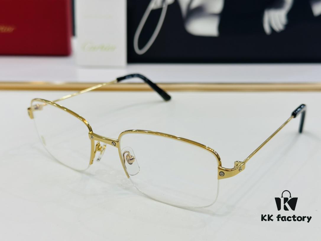 Cartier CT0406O Size 56□20-145 Men's Sunglasses – Universal Fit, Comfortable Wear, Suitable for All Face Shapes, Can Be Fitted with Prescription Lenses