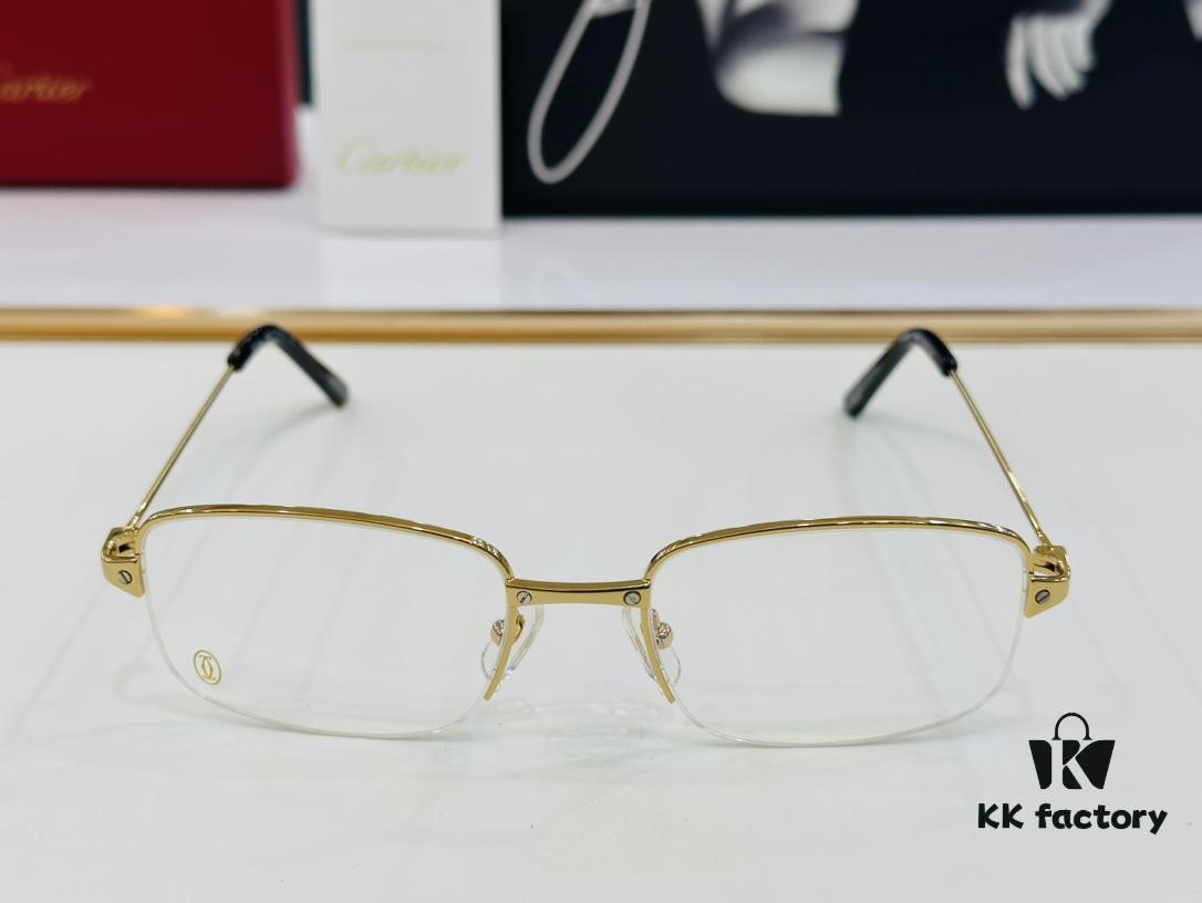 Cartier CT0406O Size 56□20-145 Men's Sunglasses – Universal Fit, Comfortable Wear, Suitable for All Face Shapes, Can Be Fitted with Prescription Lenses