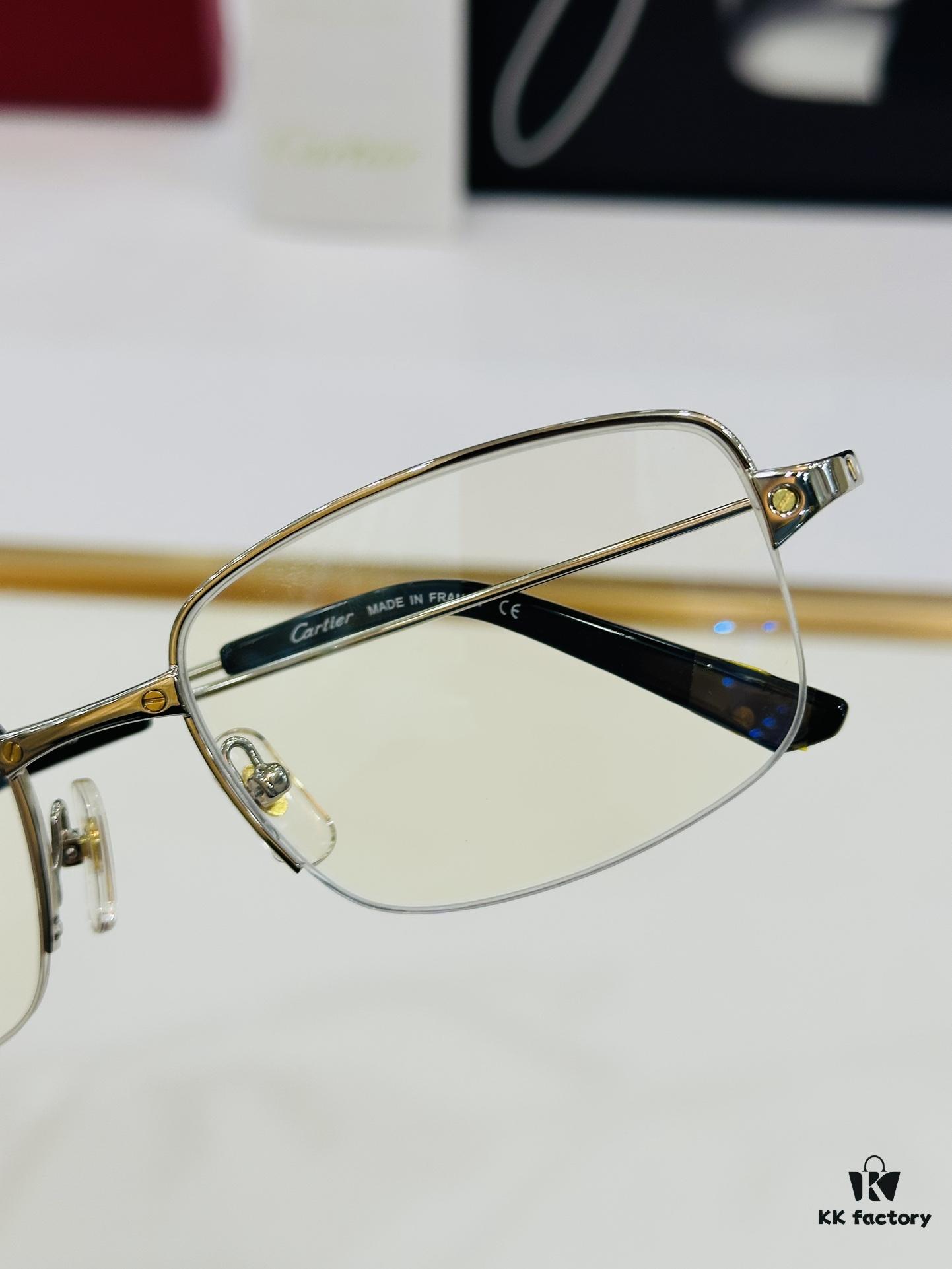 Cartier CT0406O Size 56□20-145 Men's Sunglasses – Universal Fit, Comfortable Wear, Suitable for All Face Shapes, Can Be Fitted with Prescription Lenses