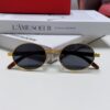 Cartier 2024 New Retro Wood-Grain Pattern Round Frame Sunglasses, Stylish UV-Protective Unisex Sun Glasses CT0464S