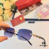 Cartier Stylish Small Frame Sunglasses for Men, Driving Glasses, High-Definition UV Protection Unisex Eyewear, Fashion Frameless Sunglasses with Premium Look
