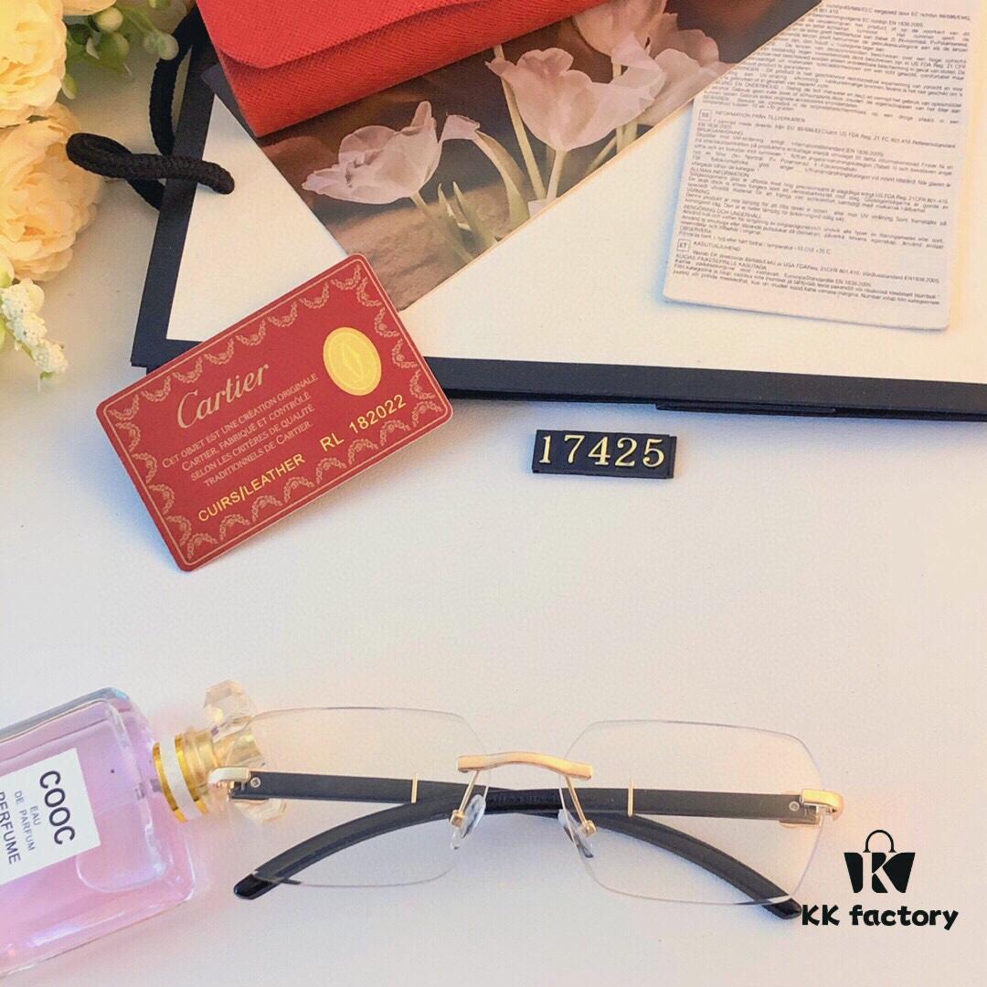 Cartier Stylish Small Frame Sunglasses for Men, Driving Glasses, High-Definition UV Protection Unisex Eyewear, Fashion Frameless Sunglasses with Premium Look