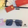 Cartier New Men's Fashion One-Piece Sunglasses with Unique Leopard Head Decorated Metal Frame, Outdoor Cycling Sun Protection Glasses