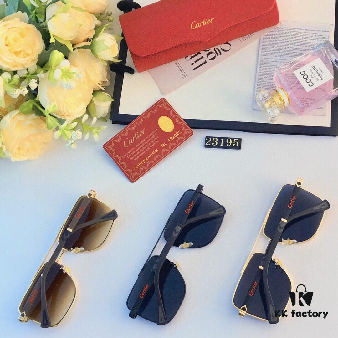 Cartier 2024 New Arrival Men's Sunglasses, Sophisticated and Edgy Style, UV Protection Driving Sunglasses, Fashionable Sun Shades